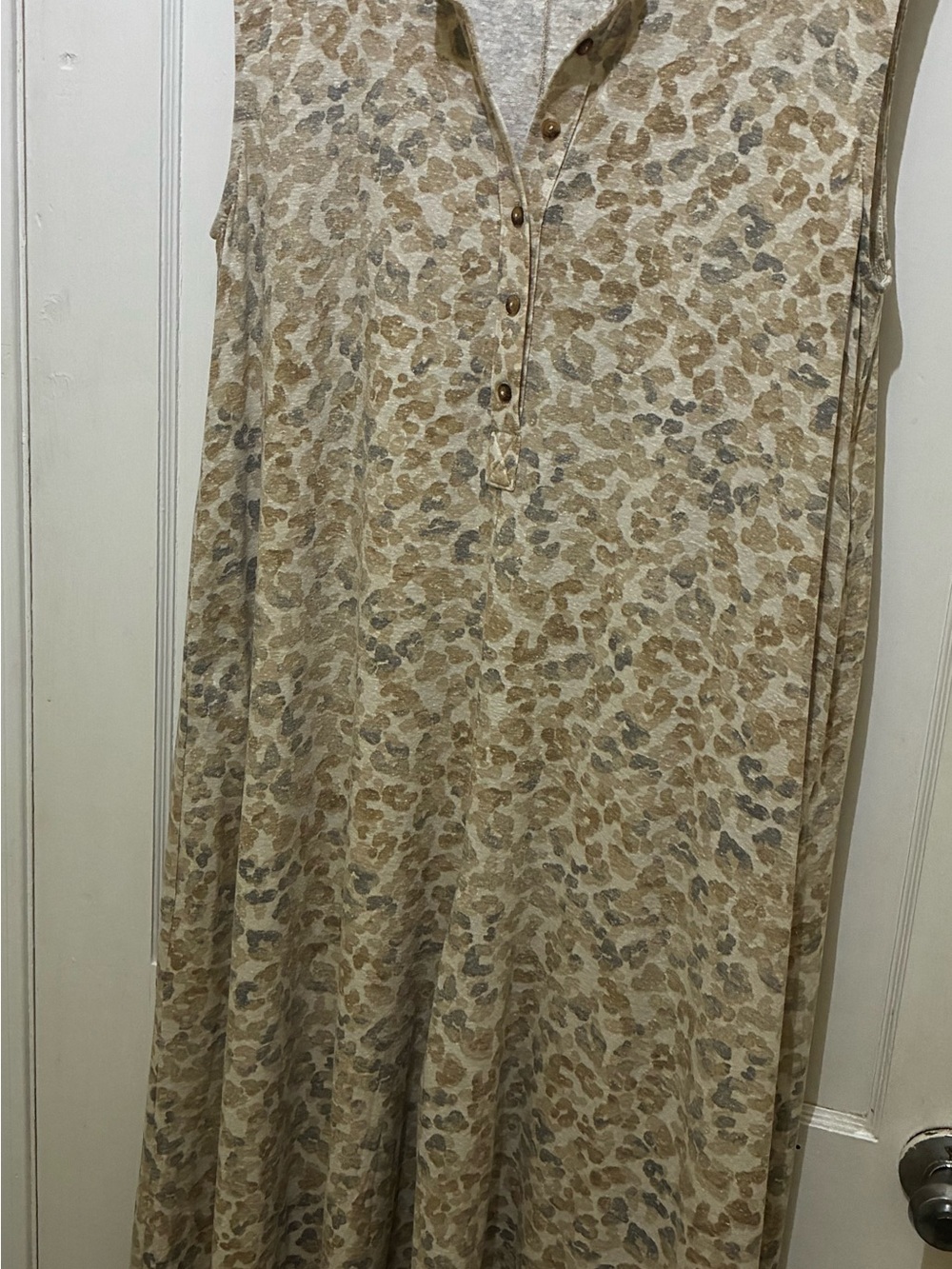 BUCKETLIST Neutral Leopard Print Wide Leg Jumpsuit